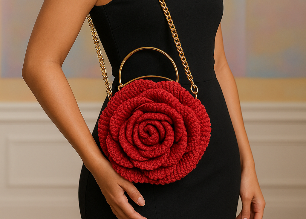 ROSE ÉTERNELLE | Sac artisanal - Ice Dinasty
