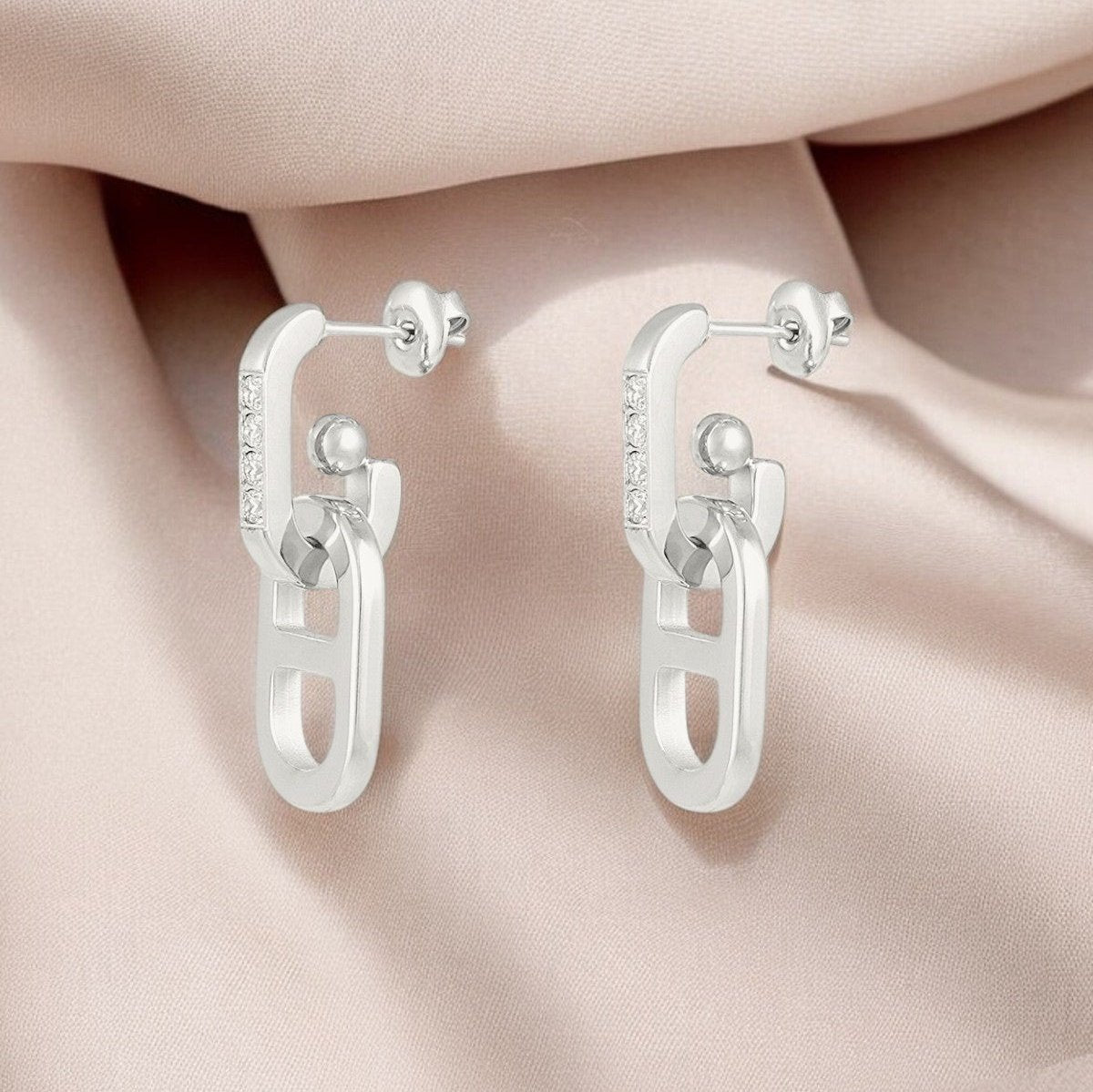 HARMONIA | Boucles d'oreilles argentées - Ice Dinasty